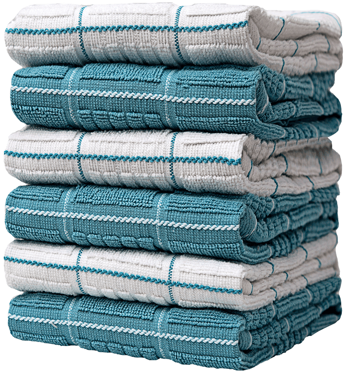 Square Cotton Kitchen Towels Set of 6 (color: mix)