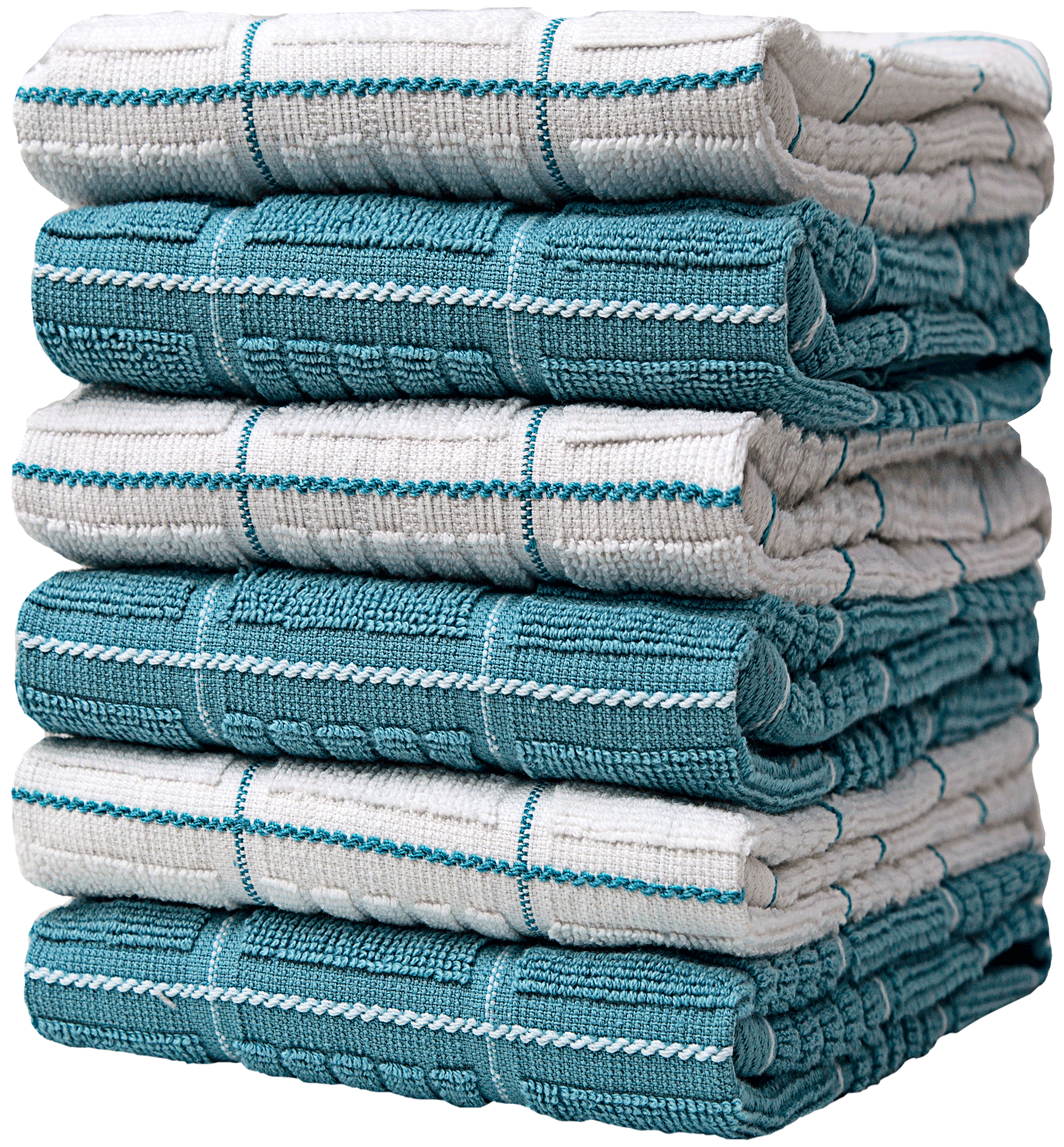 Glamburg Vintage Stripe Premium Cotton Kitchen Dish Towels 6-Pack