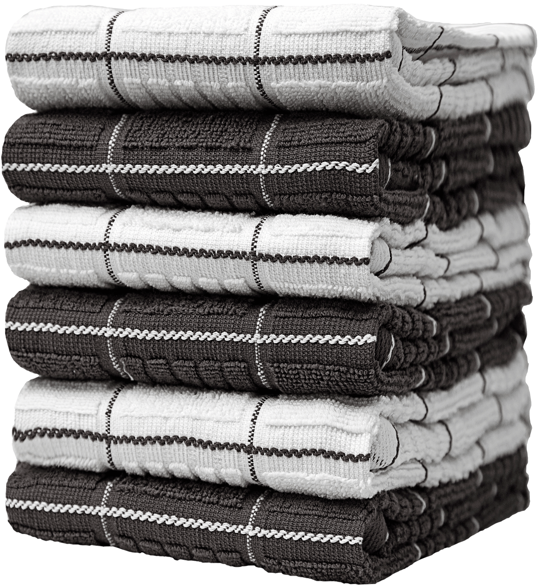 Glamburg Vintage Stripe Premium Cotton Kitchen Dish Towels 6-Pack
