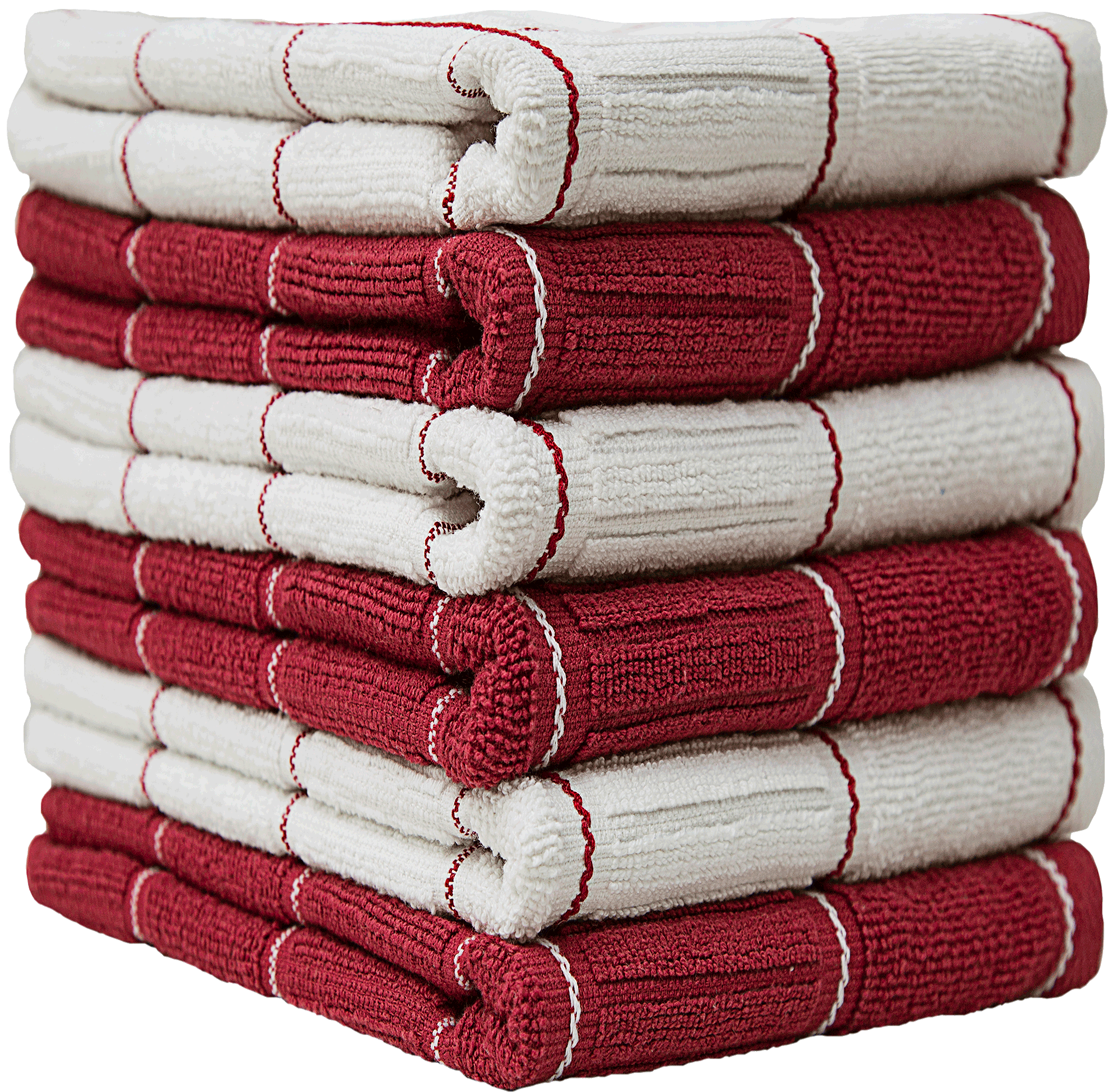  Quteprint Kitchen Dish Towels 6 Pack, Red Snowflakes