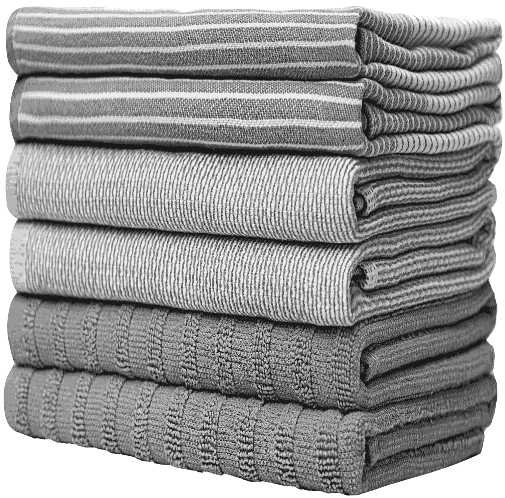 Large Kitchen Towels Set | Striped Waffle Yarn Dyed Kitchen Hand Towels |  Dish Towels for Drying Dishes | Cotton Tea Towels | Ultra Absorbent Hanging