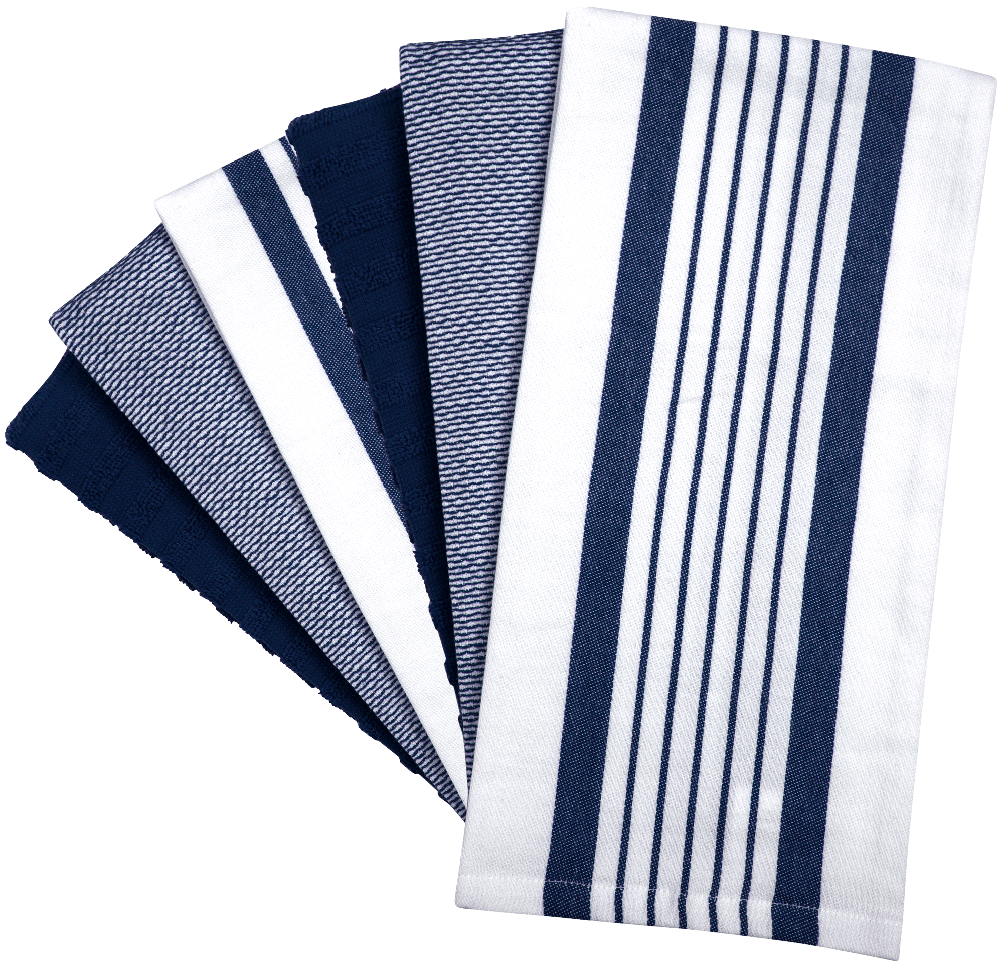Medium Blue Stripe Navy Tea Towel, Kitchen Tea Towels